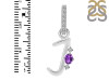 Amethyst & White Topaz Alphabet J Pendant AMT-RDA-36.
