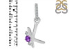 Amethyst & White Topaz Alphabet K Pendant AMT-RDA-37.