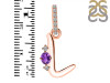 Amethyst & White Topaz Alphabet L Pendant AMT-RDA-38.