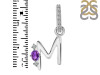 Amethyst & White Topaz Alphabet M Pendant AMT-RDA-39.