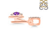 Amethyst & White Topaz Alphabet M Pendant AMT-RDA-39.