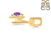 Amethyst & White Topaz Alphabet M Pendant AMT-RDA-39.
