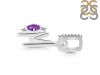 Amethyst & White Topaz Alphabet M Pendant AMT-RDA-39.
