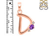 Amethyst & White Topaz Alphabet D Pendant AMT-RDA-4.