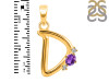 Amethyst & White Topaz Alphabet D Pendant AMT-RDA-4.