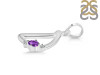 Amethyst & White Topaz Alphabet D Pendant AMT-RDA-4.