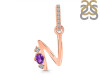 Amethyst & White Topaz Alphabet N Pendant AMT-RDA-40.