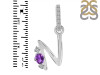 Amethyst & White Topaz Alphabet N Pendant AMT-RDA-40.