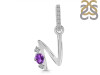 Amethyst & White Topaz Alphabet N Pendant AMT-RDA-40.