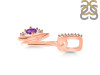 Amethyst & White Topaz Alphabet N Pendant AMT-RDA-40.