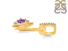 Amethyst & White Topaz Alphabet N Pendant AMT-RDA-40.