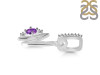 Amethyst & White Topaz Alphabet N Pendant AMT-RDA-40.