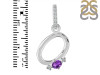 Amethyst & White Topaz Alphabet O Pendant AMT-RDA-41.