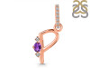 Amethyst & White Topaz Alphabet P Pendant AMT-RDA-42.