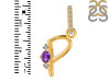 Amethyst & White Topaz Alphabet P Pendant AMT-RDA-42.