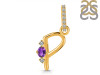 Amethyst & White Topaz Alphabet P Pendant AMT-RDA-42.