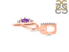 Amethyst & White Topaz Alphabet P Pendant AMT-RDA-42.