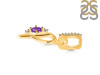 Amethyst & White Topaz Alphabet P Pendant AMT-RDA-42.