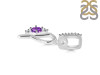 Amethyst & White Topaz Alphabet P Pendant AMT-RDA-42.