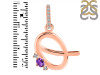 Amethyst & White Topaz Alphabet Q Pendant AMT-RDA-43.