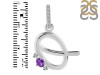 Amethyst & White Topaz Alphabet Q Pendant AMT-RDA-43.