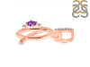 Amethyst & White Topaz Alphabet Q Pendant AMT-RDA-43.