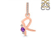 Amethyst & White Topaz Alphabet R Pendant AMT-RDA-44.