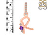 Amethyst & White Topaz Alphabet R Pendant AMT-RDA-44.