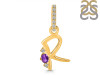 Amethyst & White Topaz Alphabet R Pendant AMT-RDA-44.