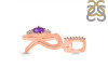 Amethyst & White Topaz Alphabet R Pendant AMT-RDA-44.