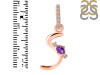 Amethyst & White Topaz Alphabet S Pendant AMT-RDA-45.
