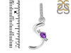 Amethyst & White Topaz Alphabet S Pendant AMT-RDA-45.