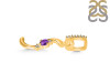 Amethyst & White Topaz Alphabet S Pendant AMT-RDA-45.
