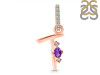 Amethyst & White Topaz Alphabet T Pendant AMT-RDA-46.