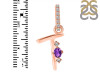 Amethyst & White Topaz Alphabet T Pendant AMT-RDA-46.