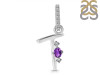 Amethyst & White Topaz Alphabet T Pendant AMT-RDA-46.