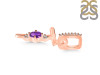 Amethyst & White Topaz Alphabet T Pendant AMT-RDA-46.