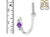 Amethyst & White Topaz Alphabet U Pendant AMT-RDA-47.