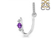 Amethyst & White Topaz Alphabet U Pendant AMT-RDA-47.