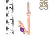 Amethyst & White Topaz Alphabet V Pendant AMT-RDA-48.