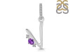 Amethyst & White Topaz Alphabet V Pendant AMT-RDA-48.