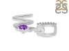 Amethyst & White Topaz Alphabet W Pendant AMT-RDA-49.