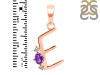 Amethyst & White Topaz Alphabet E Pendant AMT-RDA-5.