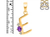 Amethyst & White Topaz Alphabet E Pendant AMT-RDA-5.