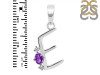 Amethyst & White Topaz Alphabet E Pendant AMT-RDA-5.