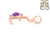Amethyst & White Topaz Alphabet E Pendant AMT-RDA-5.