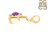 Amethyst & White Topaz Alphabet E Pendant AMT-RDA-5.