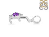 Amethyst & White Topaz Alphabet E Pendant AMT-RDA-5.