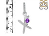 Amethyst & White Topaz Alphabet X Pendant AMT-RDA-50.