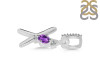 Amethyst & White Topaz Alphabet X Pendant AMT-RDA-50.
